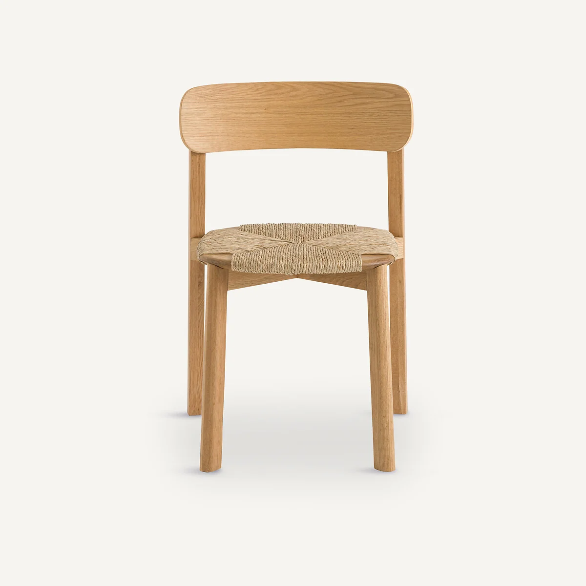 Batignolles Stacking Chair in Oak, Veneer and Straw, Designed By Emmanuel Gallina – image 3