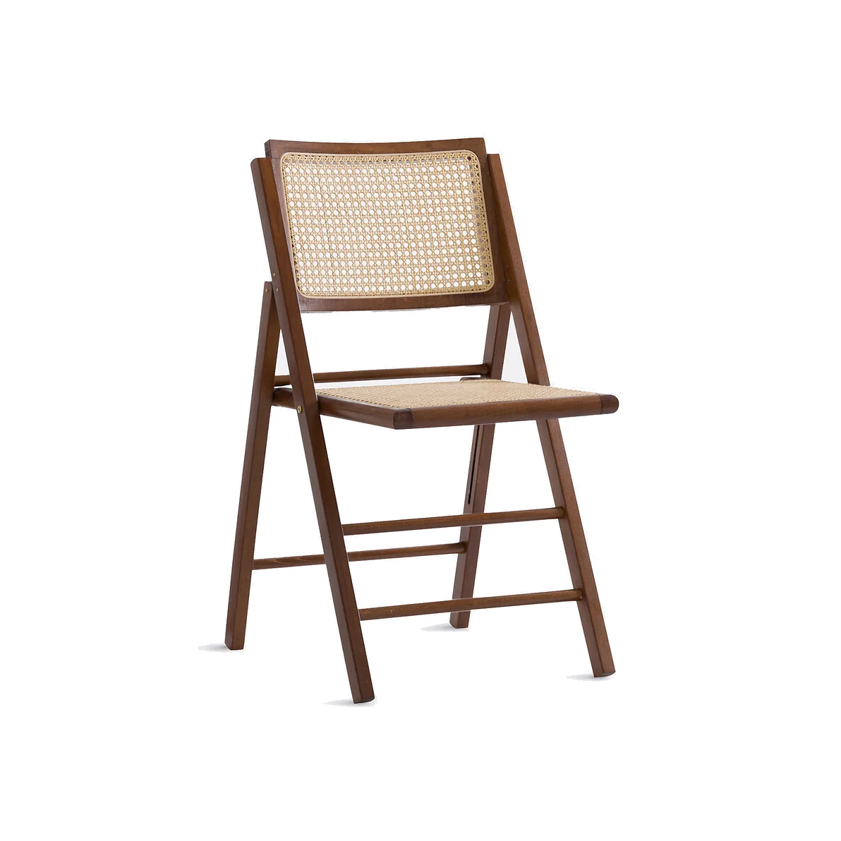 Rivia Folding Chair in Beech and Cane