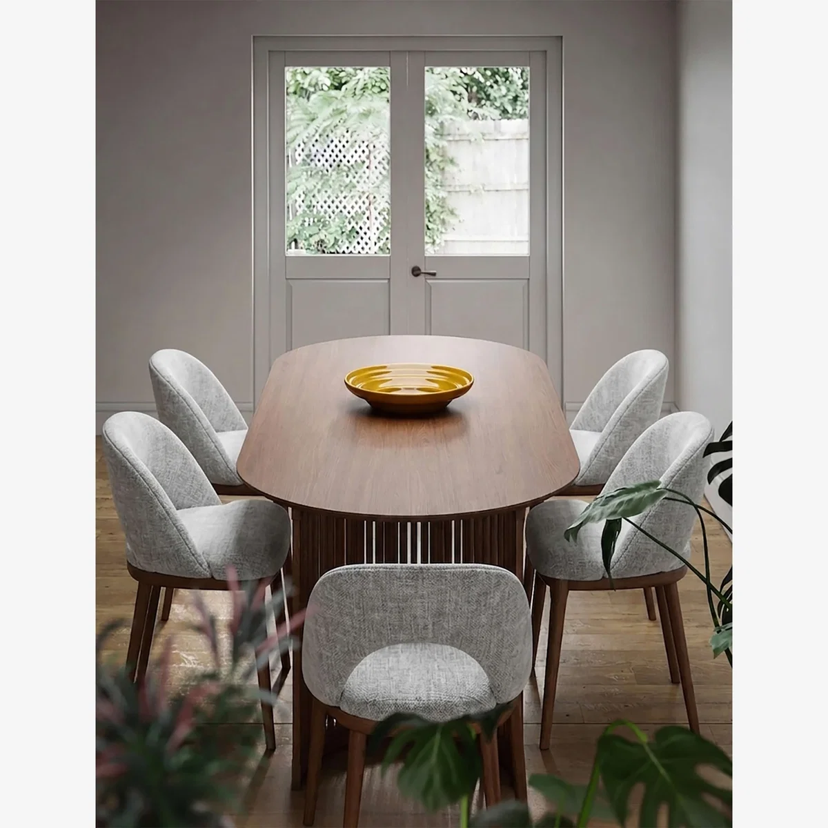 Corndell Set of 2 Kingsbridge Dining Chairs With Dark Legs Light Grey – image 1