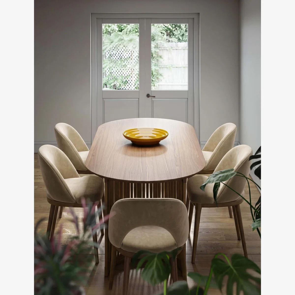 Corndell Set of 2 Kingsbridge Dining Chairs With Dark Legs Natural – image 1