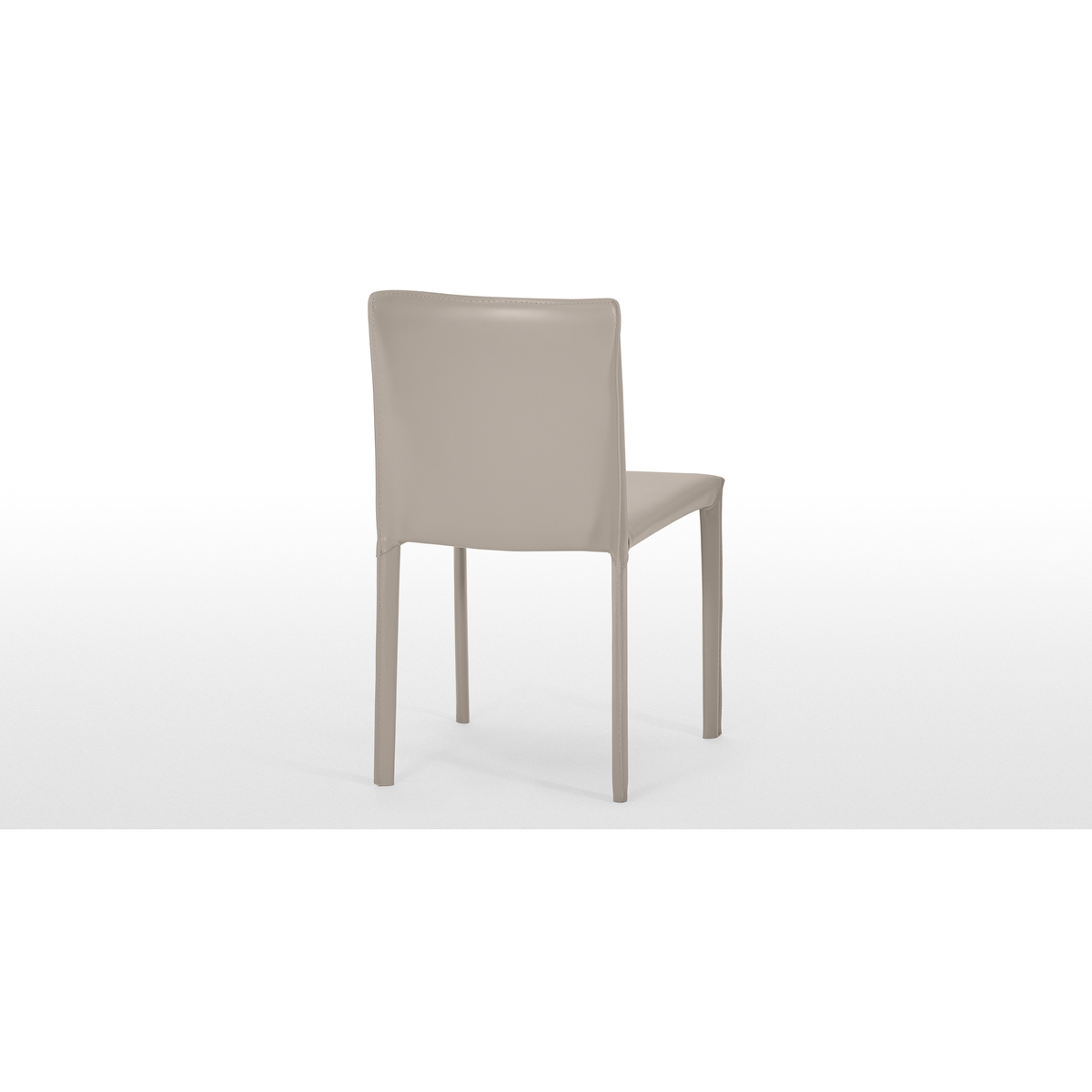 Calcott Set of 2 Dining Chairs, Putty Grey PVC – image 5