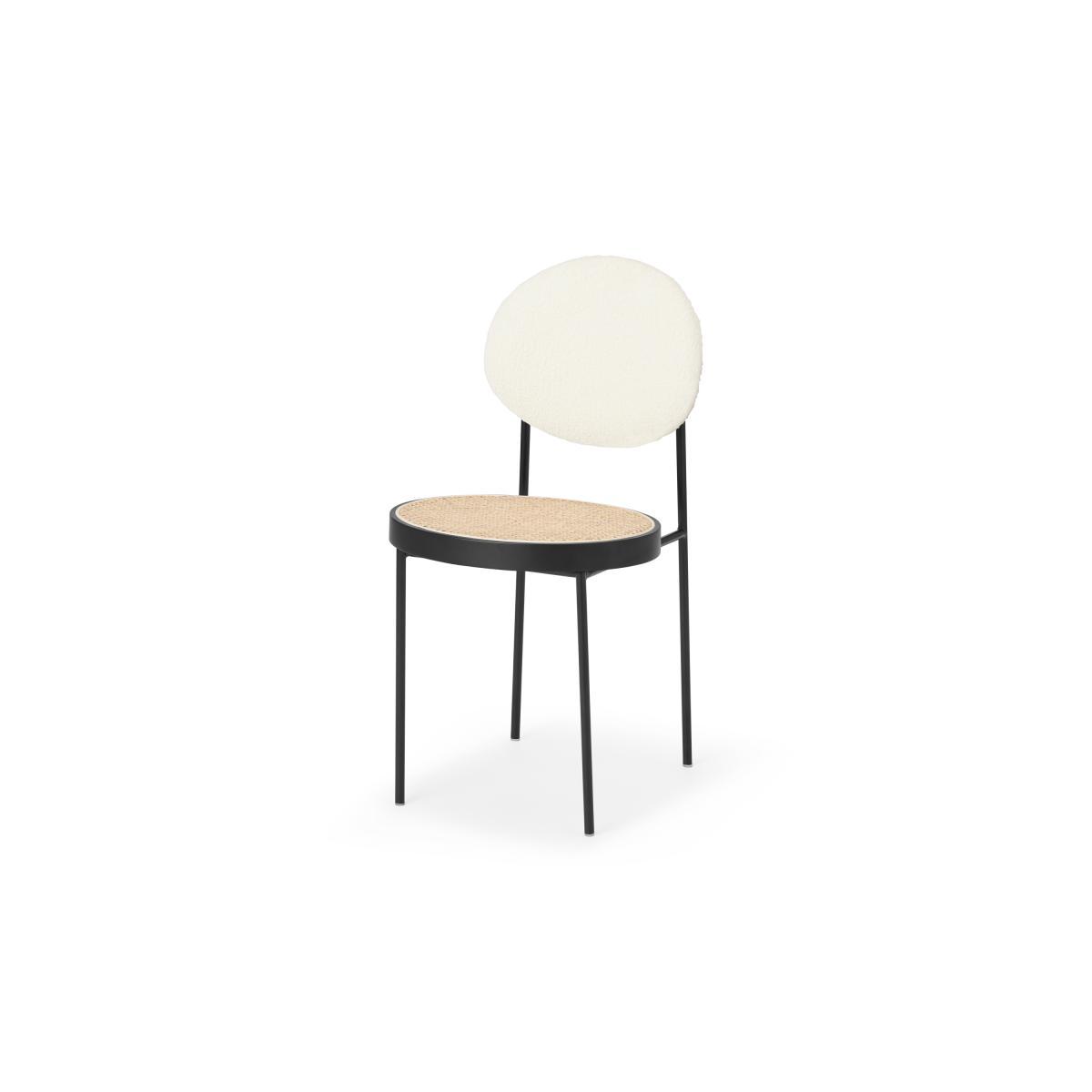 Rumana Dining Chair, Cane & Whitewash Boucle – image 3