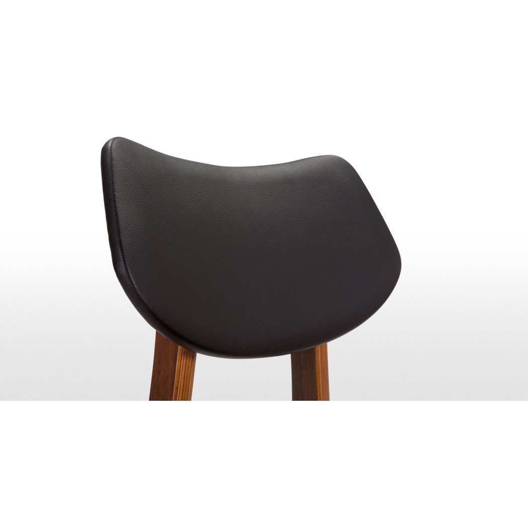 Jacob - Set of 2 Jacob Dining Chairs, Coal Black and Walnut – image 4