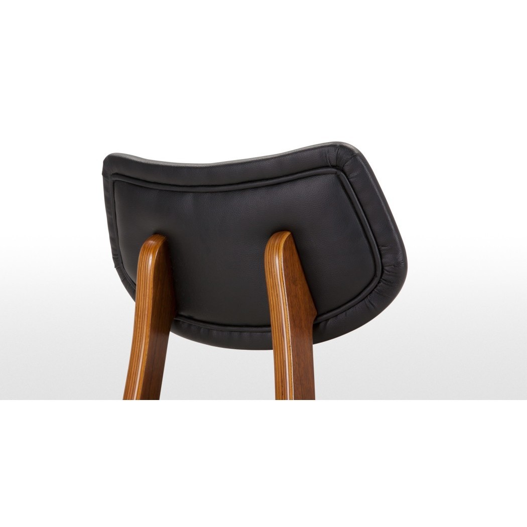 Jacob - Set of 2 Jacob Dining Chairs, Coal Black and Walnut – image 5
