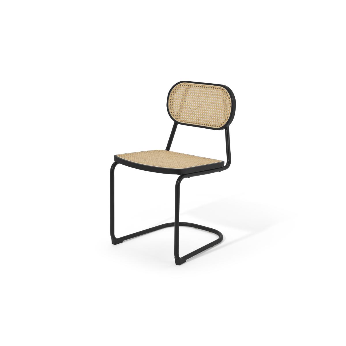 Leora Dining Chair, Cane & Black – image 3