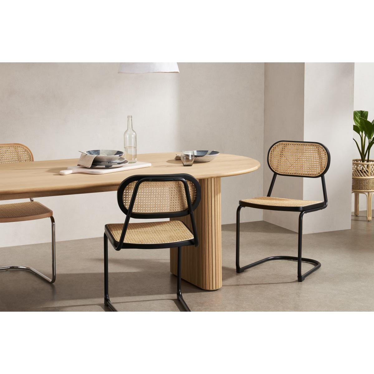 Leora Dining Chair, Cane & Black – image 4