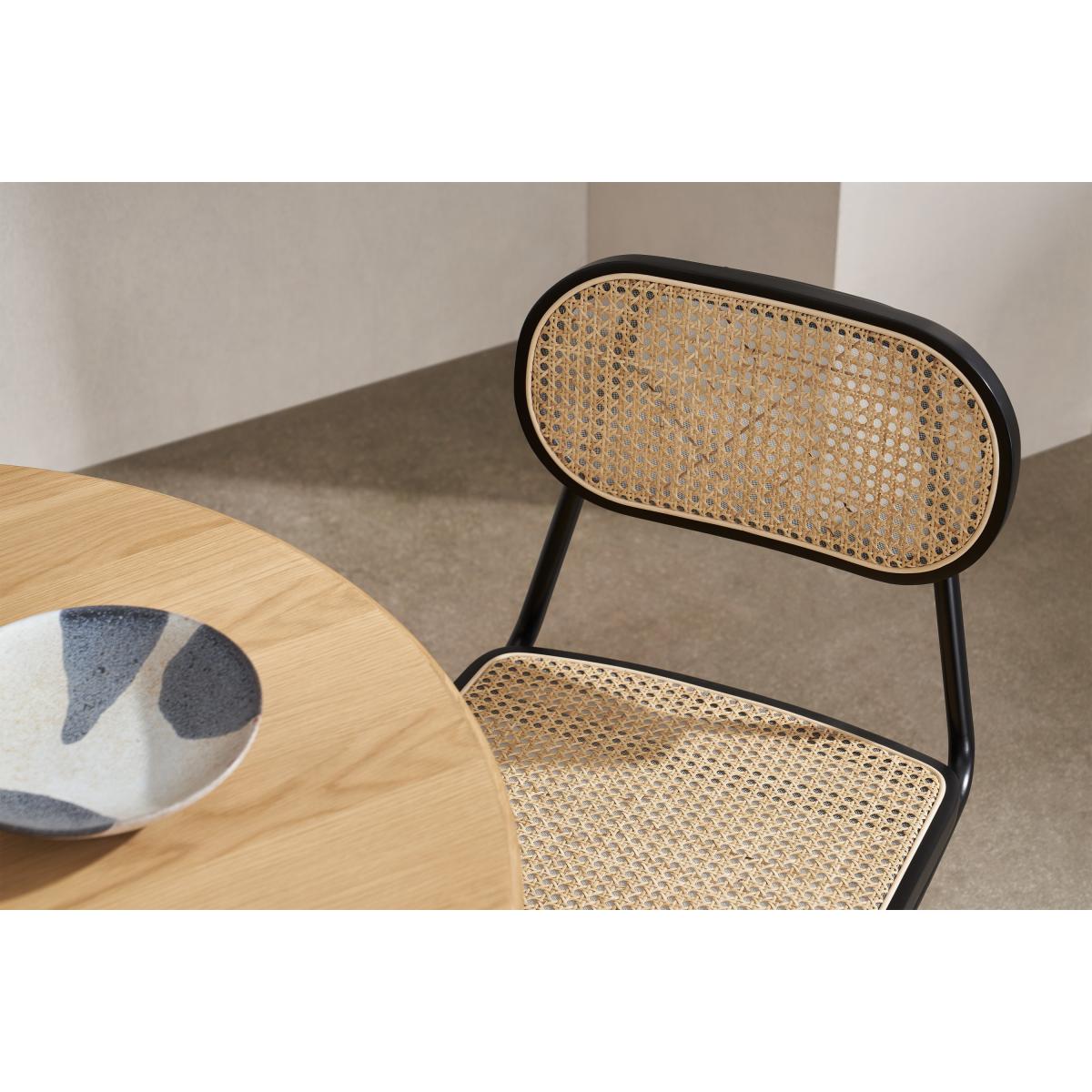 Leora Dining Chair, Cane & Black – image 5