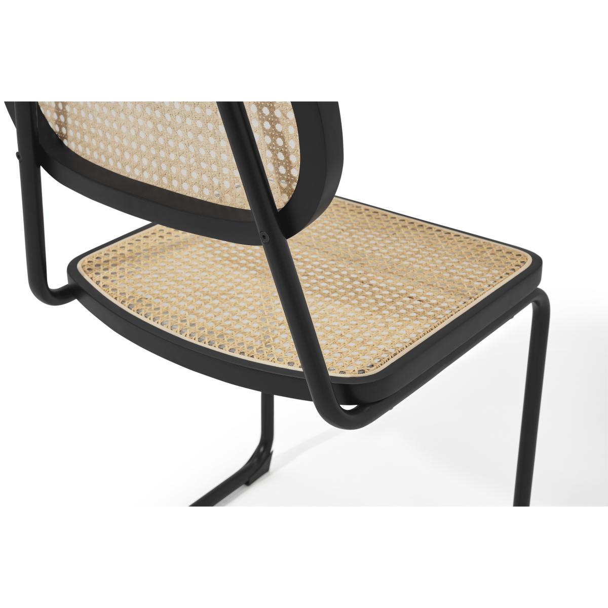 Leora Dining Chair, Cane & Black – image 7