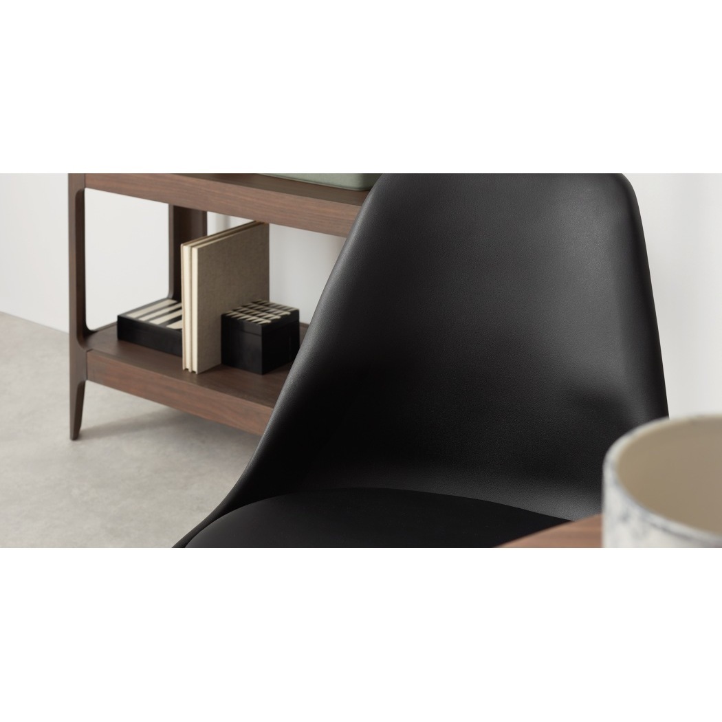 Thelma - Set of 2 Thelma Dining Chairs, Dark Stain Oak and Black – image 3