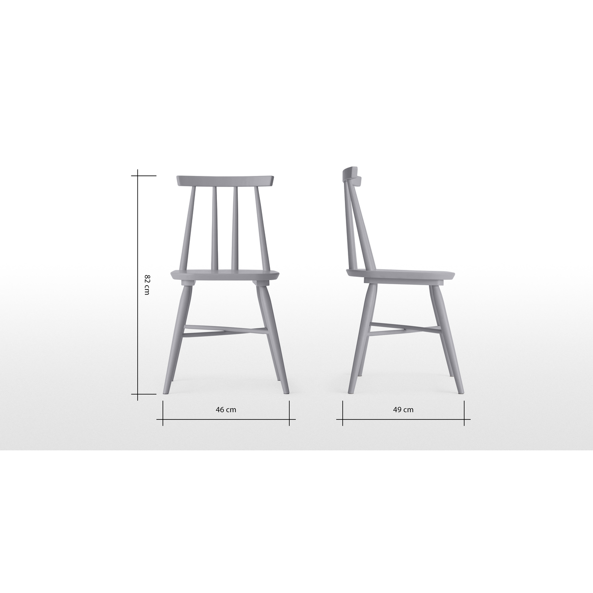 Bromley Dining chair, Grey – image 2