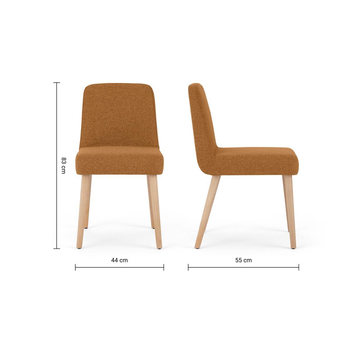 Adams Set of 2 Dining Chairs, Orleans Marmalade Orange – image 7
