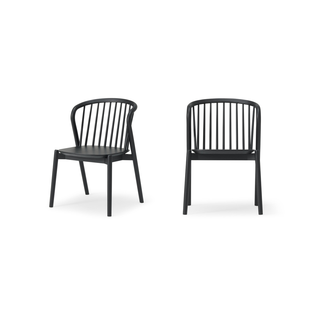 Tacoma Set of 2 Dining Chairs, Charcoal Black – image 8