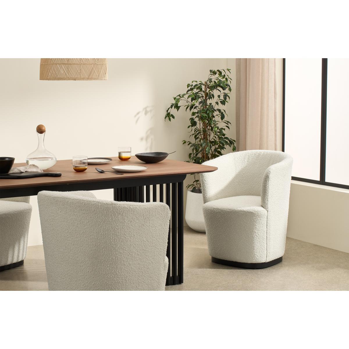 Revy Dining Chair, Whitewash Boucle – image 4