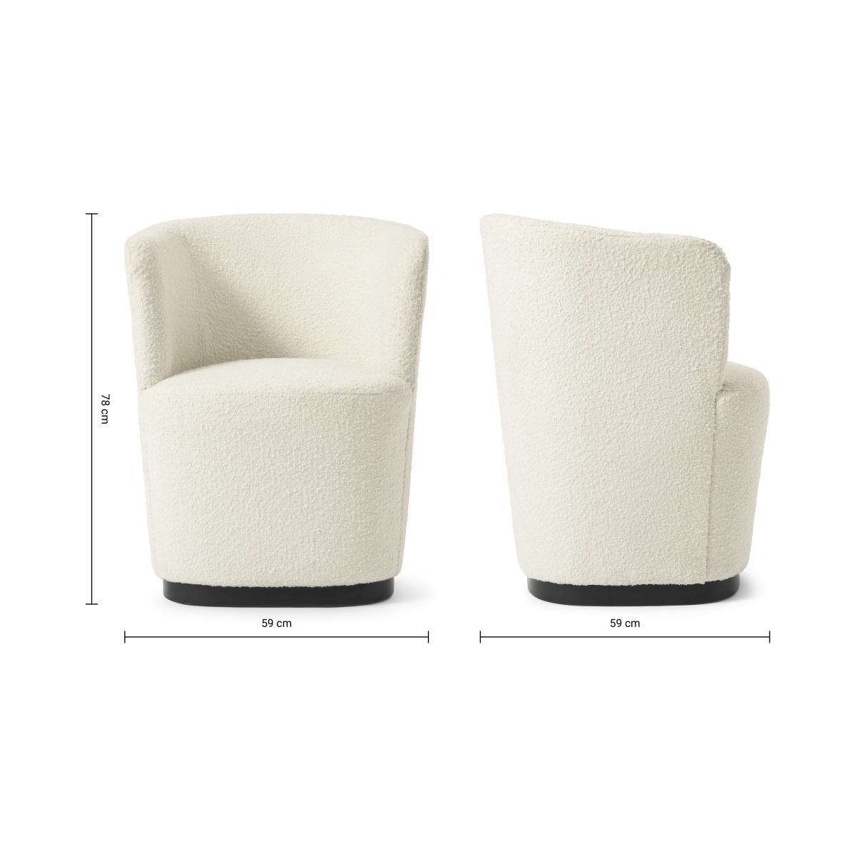 Revy Dining Chair, Whitewash Boucle – image 8