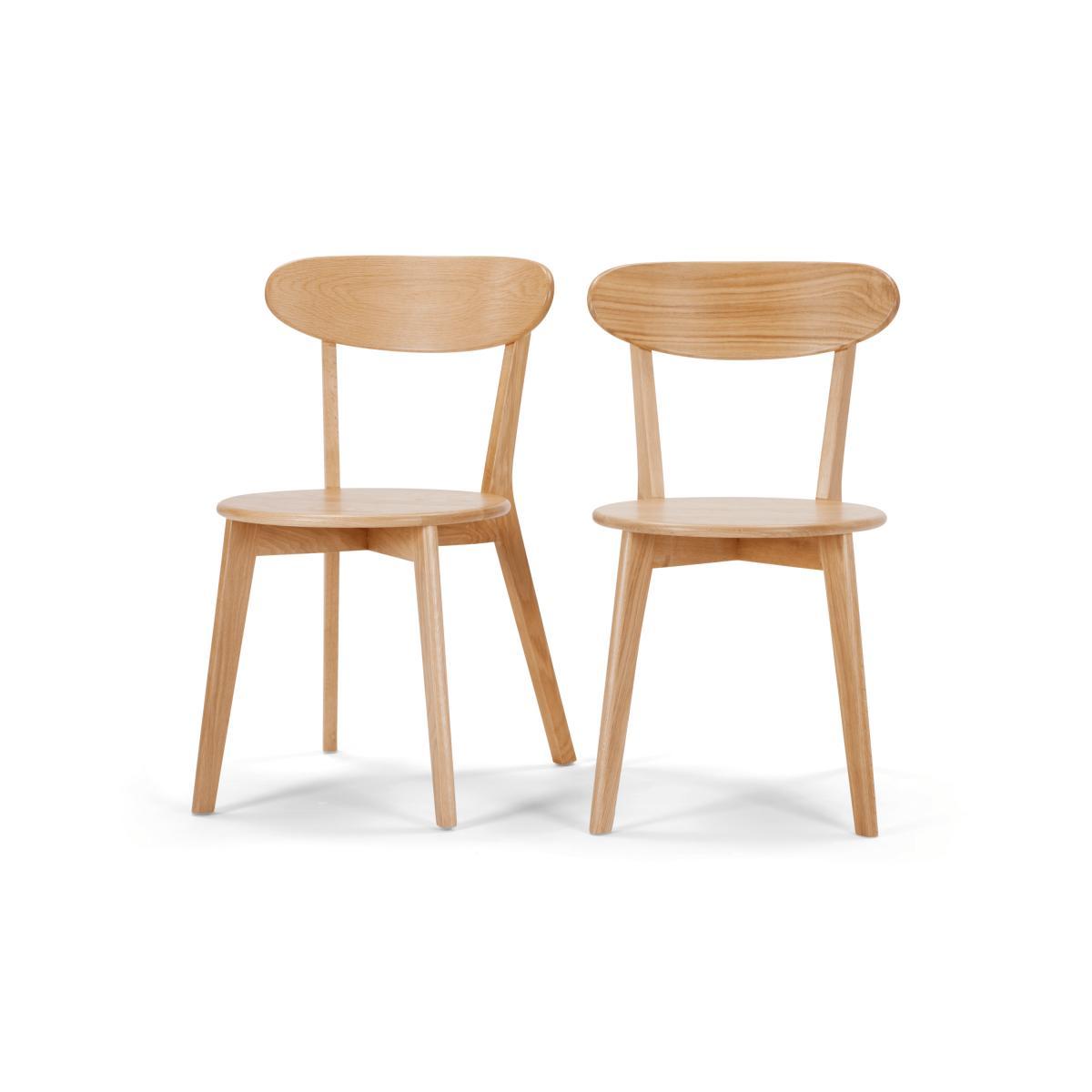 Fjord Set of 2 Dining Chairs, Oak – image 2