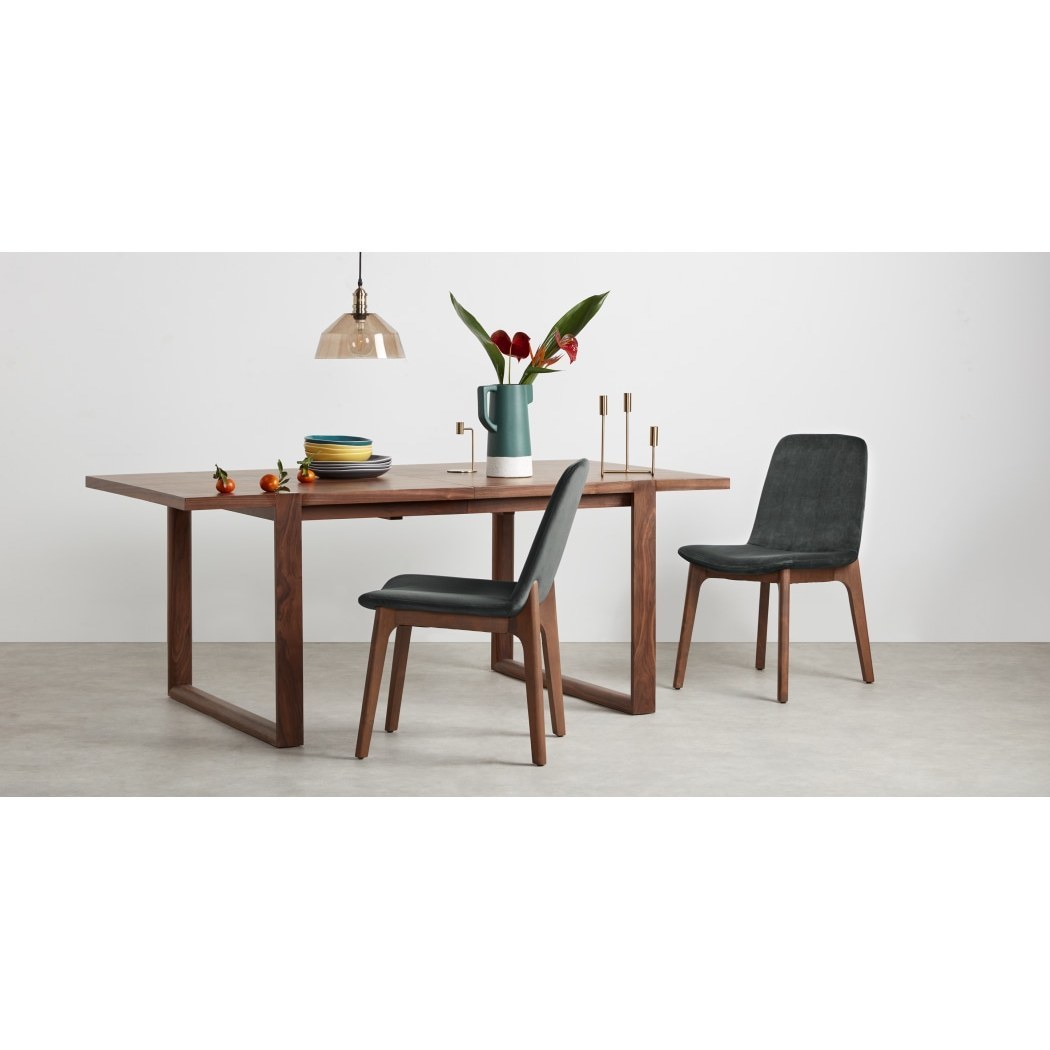 Vine - Set of 2 Vine Dining Chairs, Midnight Grey Velvet – image 2
