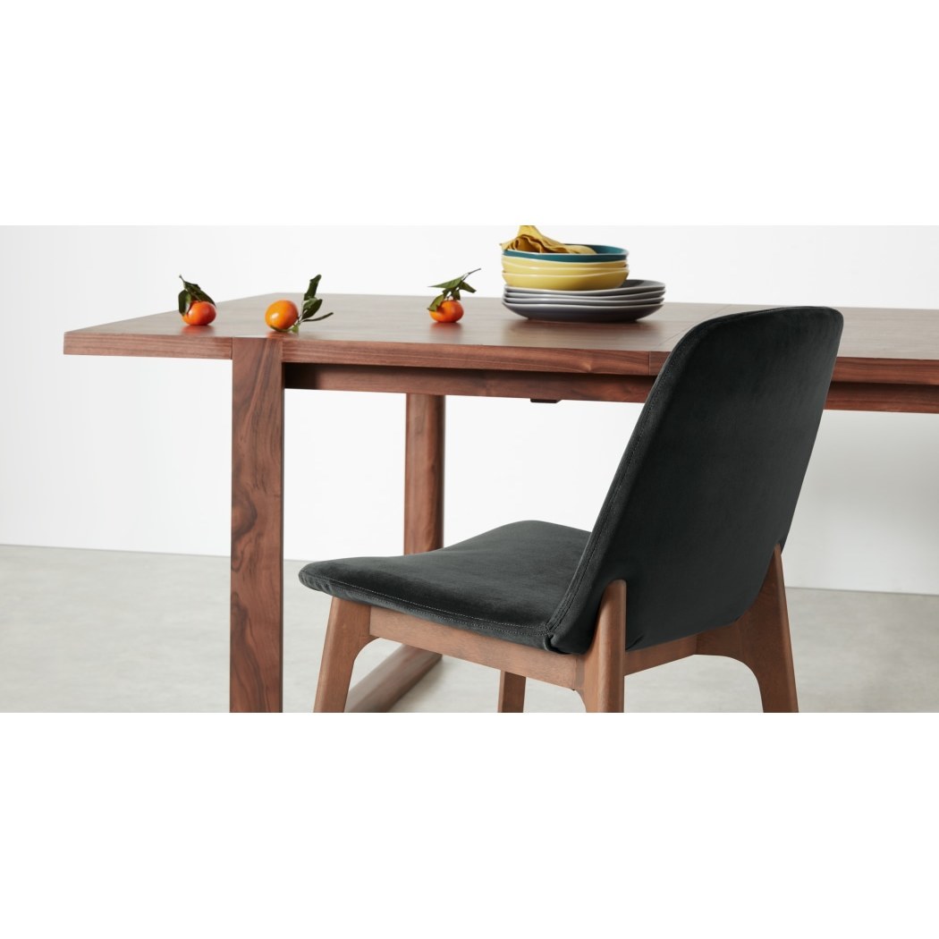 Vine - Set of 2 Vine Dining Chairs, Midnight Grey Velvet – image 3
