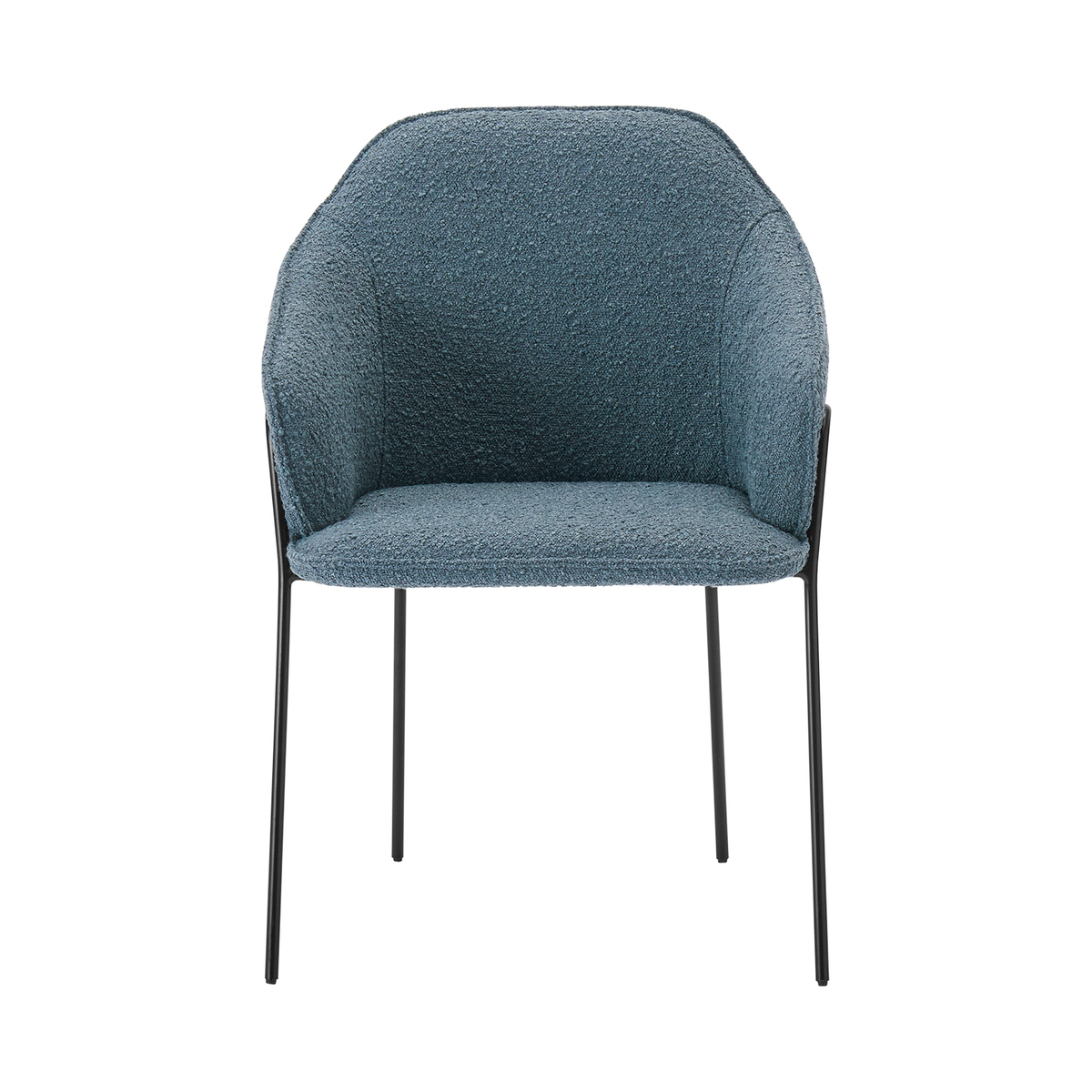Stanley Carver Dining Chair, Dust Blue Boucle & Black – image 2