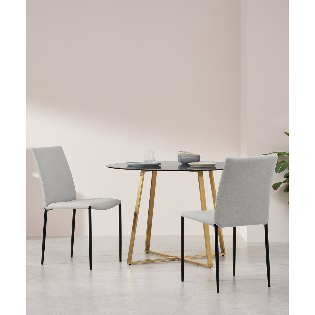 Braga Set of 2 Dining Chairs, Hail Grey – image 6