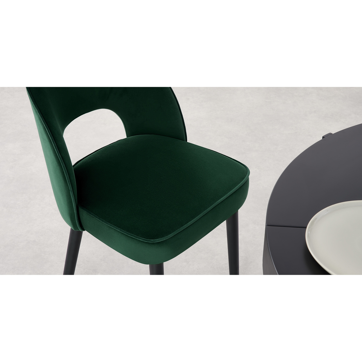 Set of 2 Rory Dining Chairs, Pine Green Velvet – image 4