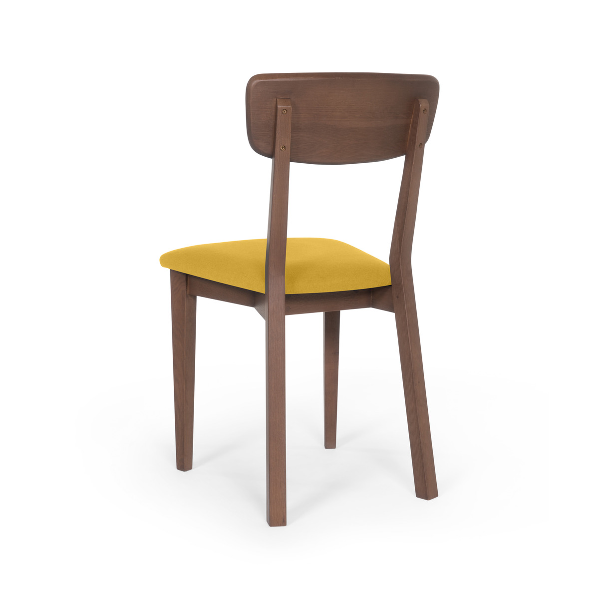 Jenson Set of 2 Dining Chairs, Yellow & Dark Stain Oak – image 3