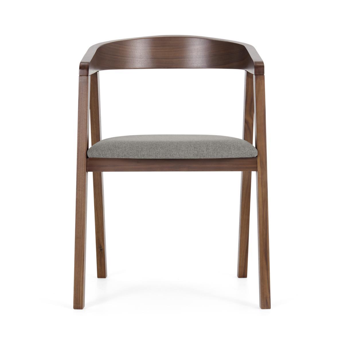 Placido Carver Dining Chair, Walnut & Cool Grey – image 2