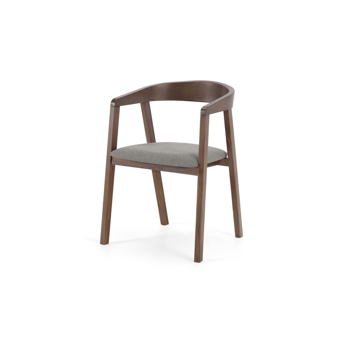Placido Carver Dining Chair, Walnut & Cool Grey – image 3