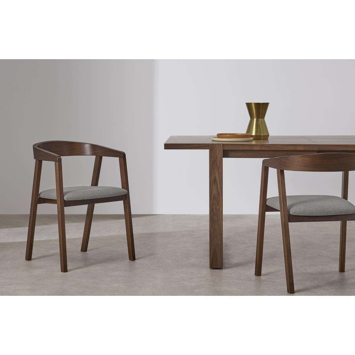Placido Carver Dining Chair, Walnut & Cool Grey – image 4