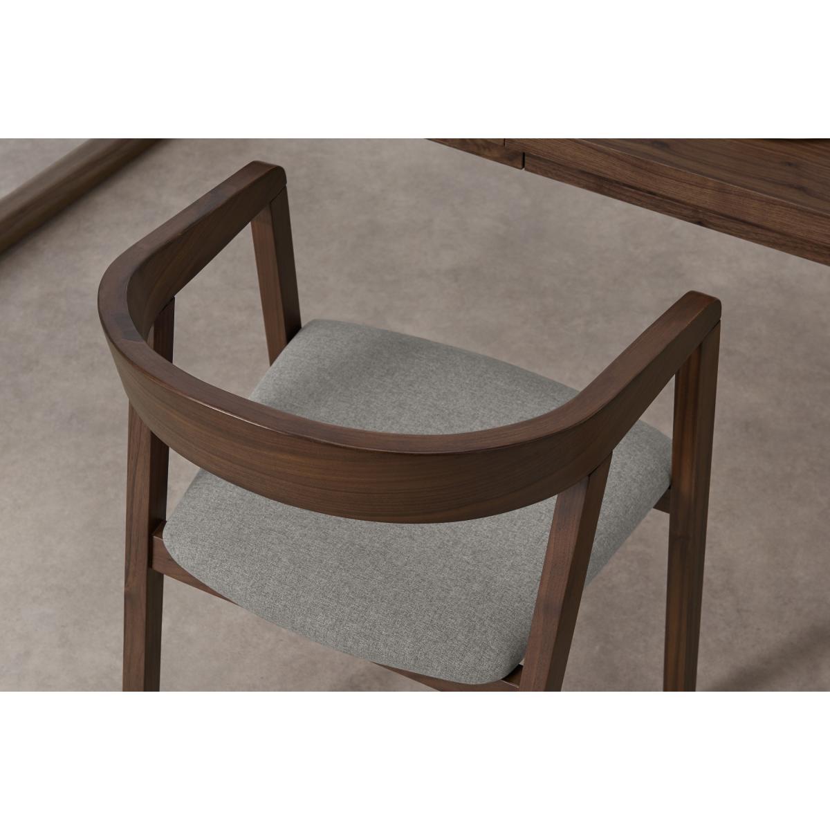 Placido Carver Dining Chair, Walnut & Cool Grey – image 5