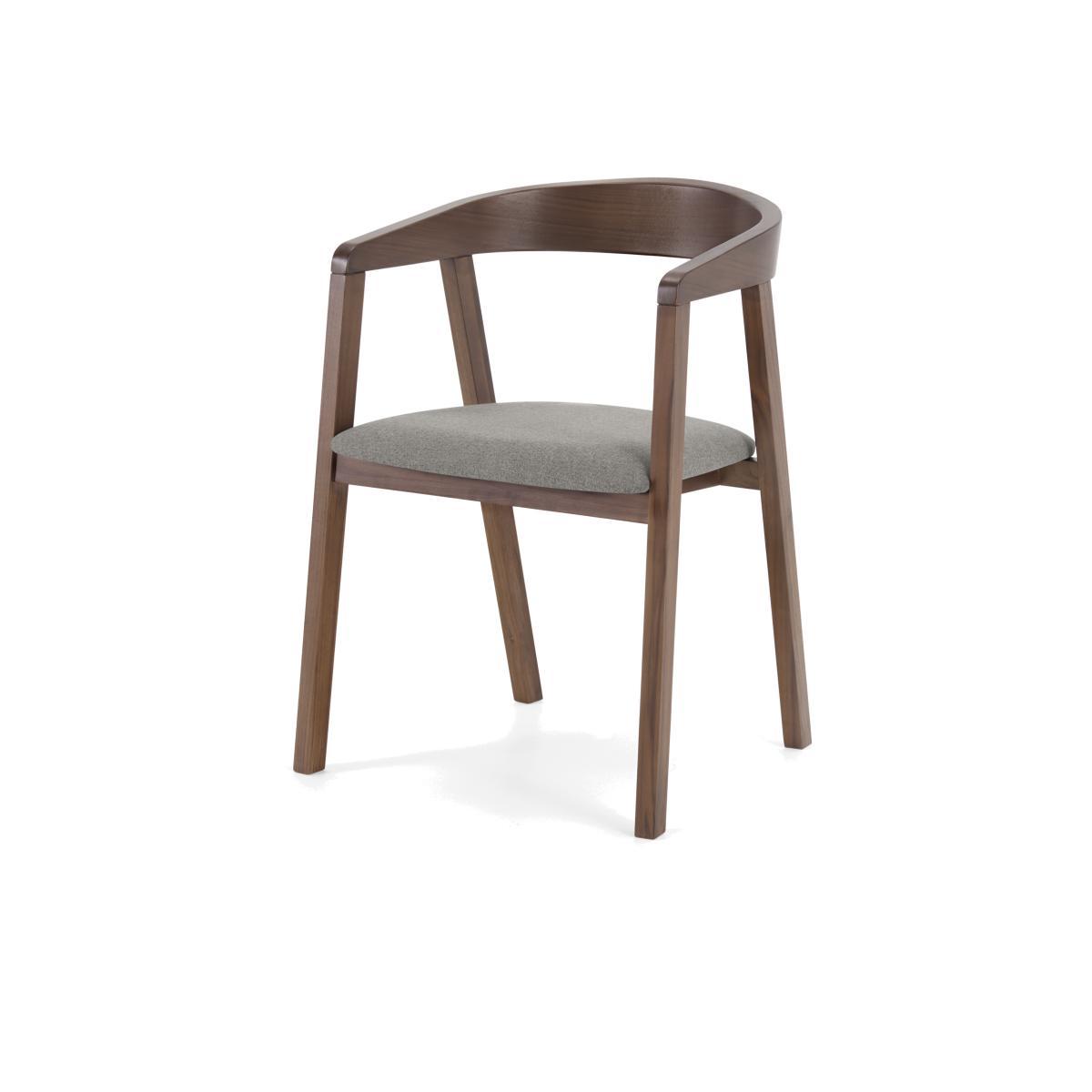 Placido Carver Dining Chair, Walnut & Cool Grey – image 1