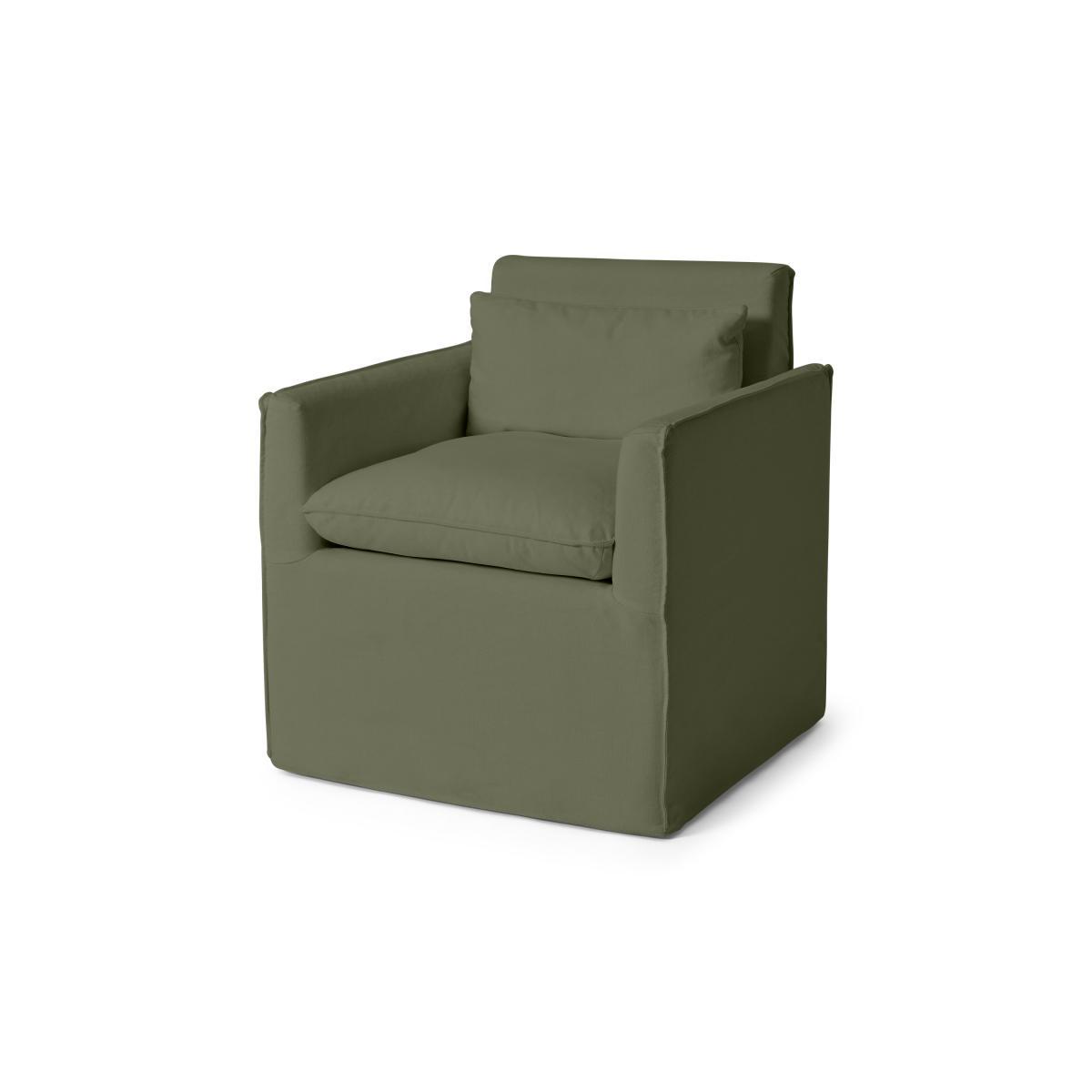 Kasiani Carver Dining Chair, Olive Cotton & Linen Mix – image 3