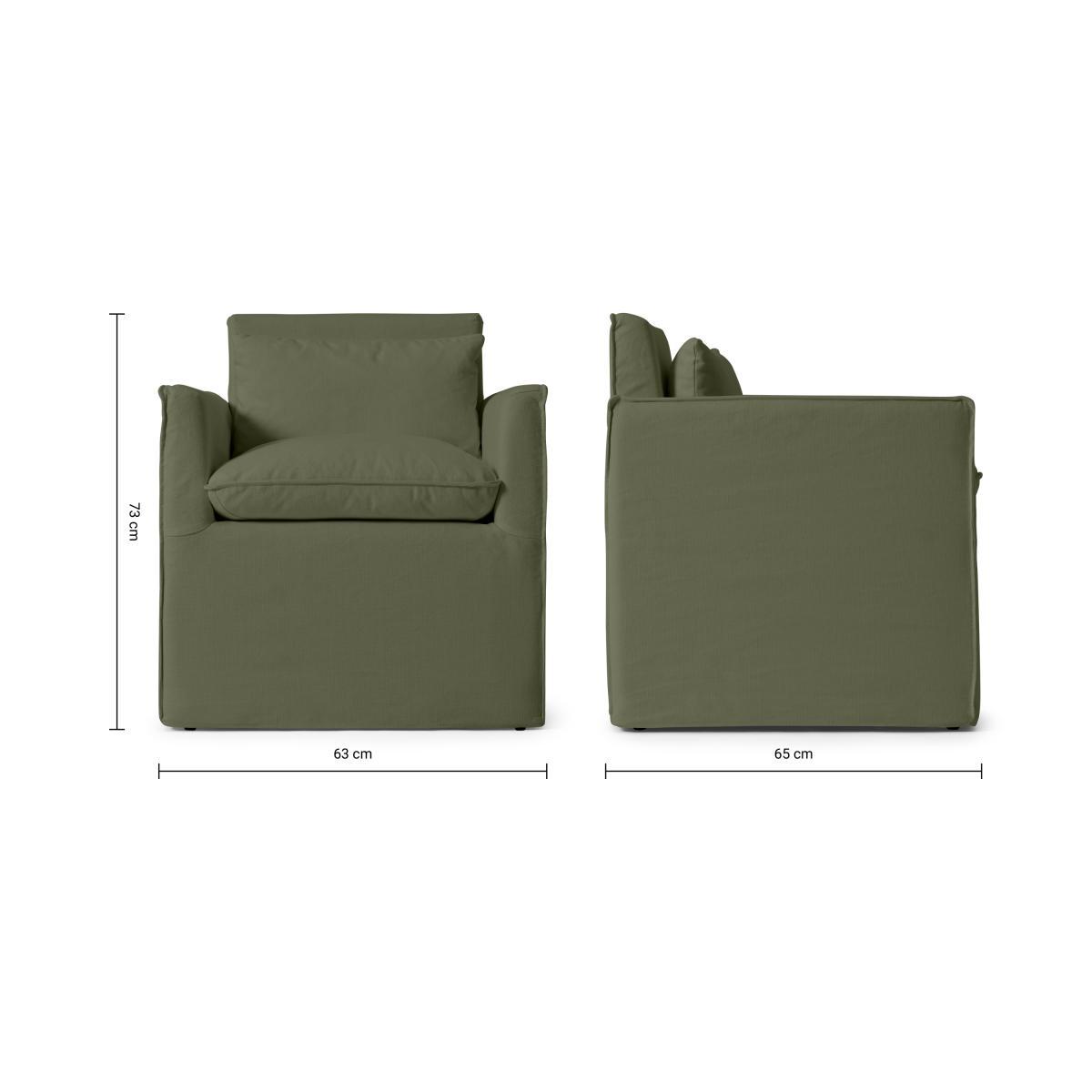Kasiani Carver Dining Chair, Olive Cotton & Linen Mix – image 8