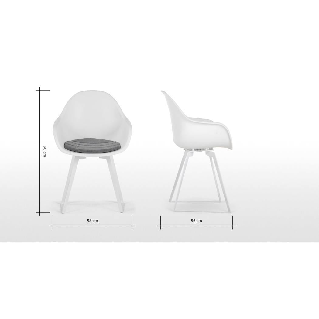 Boone - Set of 2 Boone Dining Chairs, White – image 7