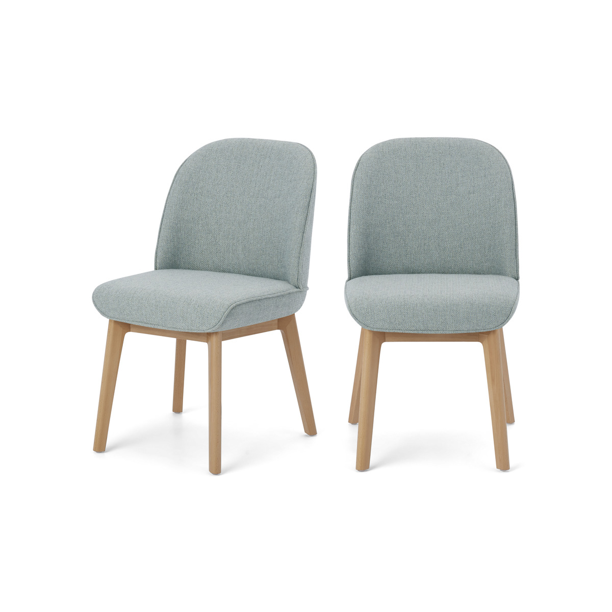 Erdee Set of 2 Dining Chairs, Grey Blue Weave – image 7