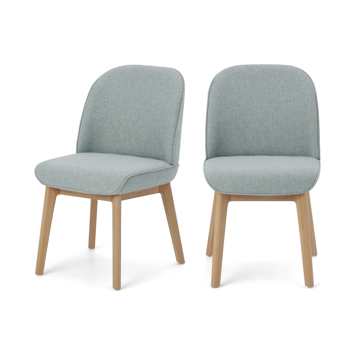 Erdee Set of 2 Dining Chairs, Grey Blue Weave – image 1