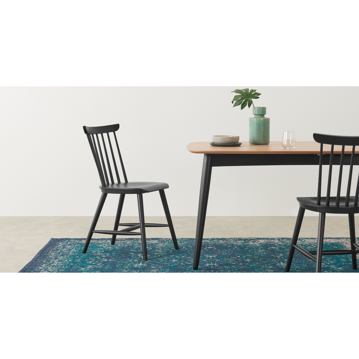 Deauville Set of 2 Dining Chairs, Charcoal Black – image 3