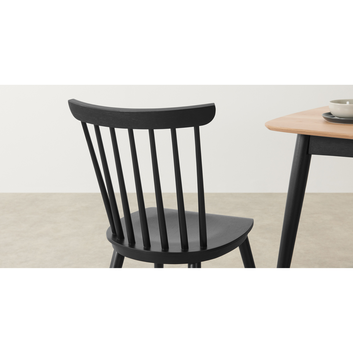 Deauville Set of 2 Dining Chairs, Charcoal Black – image 4