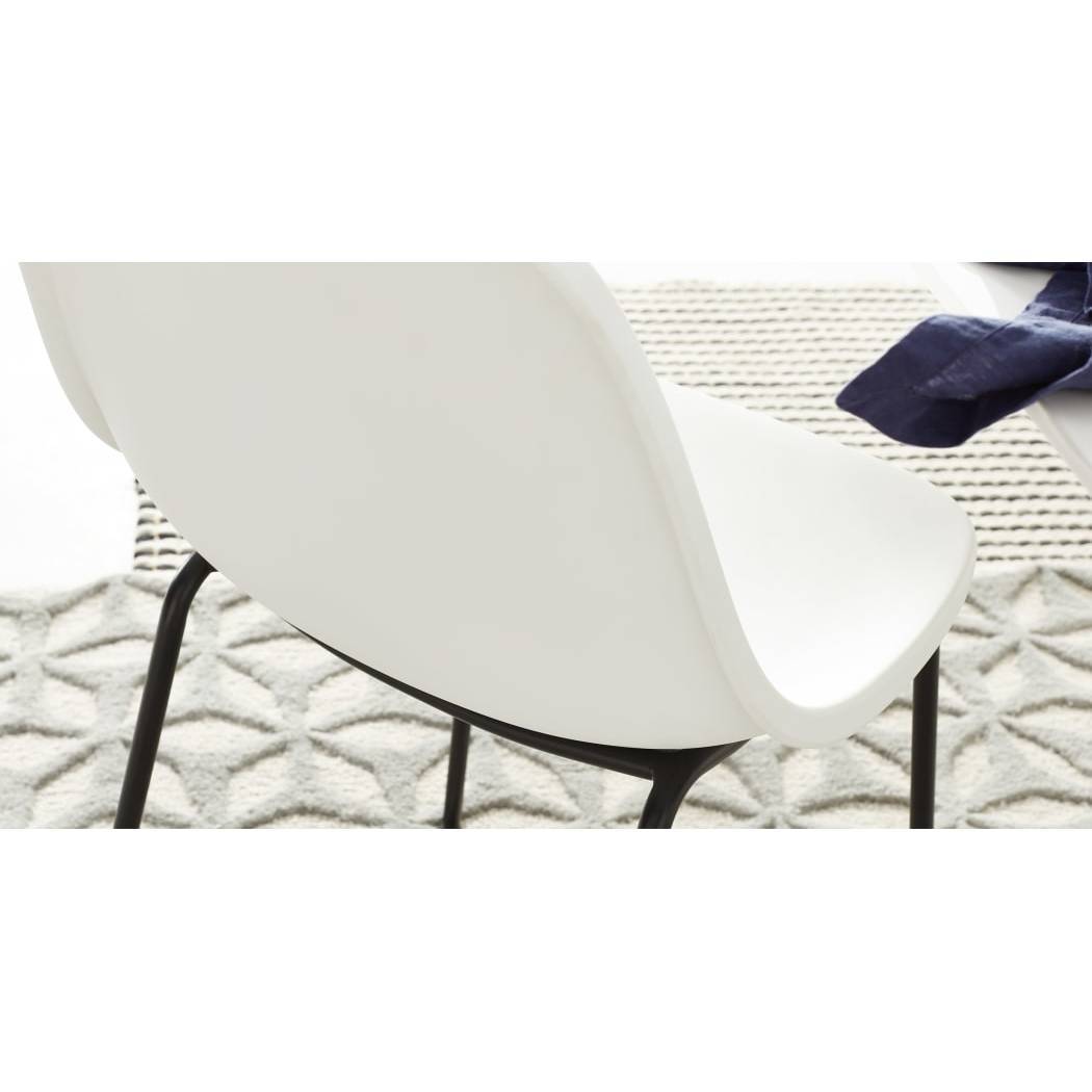 Busby - Set of 4 Busby Dining Chairs, White and Black – image 4