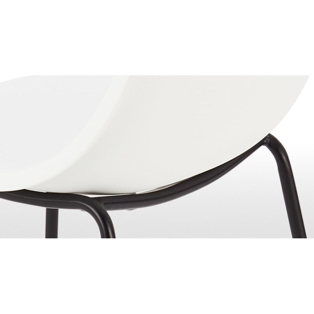 Busby - Set of 4 Busby Dining Chairs, White and Black – image 5