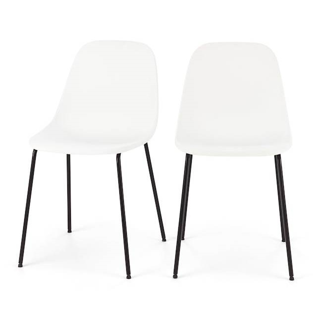 Busby - Set of 4 Busby Dining Chairs, White and Black – image 1