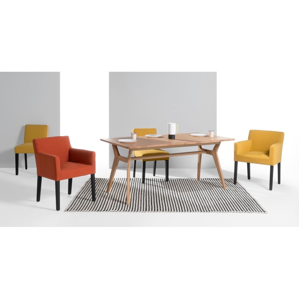 Wilton - Set of 2Wilton Dining Chairs,Yolk Yellow and Birch Black – image 2