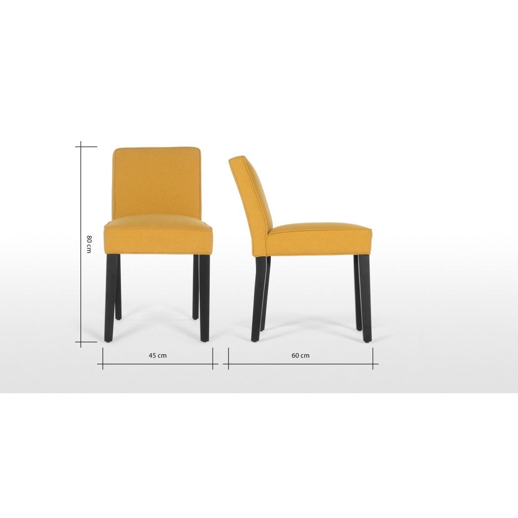 Wilton - Set of 2Wilton Dining Chairs,Yolk Yellow and Birch Black – image 6