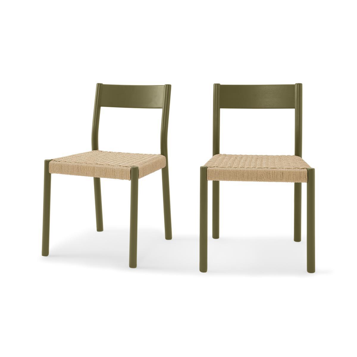 Rhye Set of 2 Dining Chairs, Khaki Green – image 2
