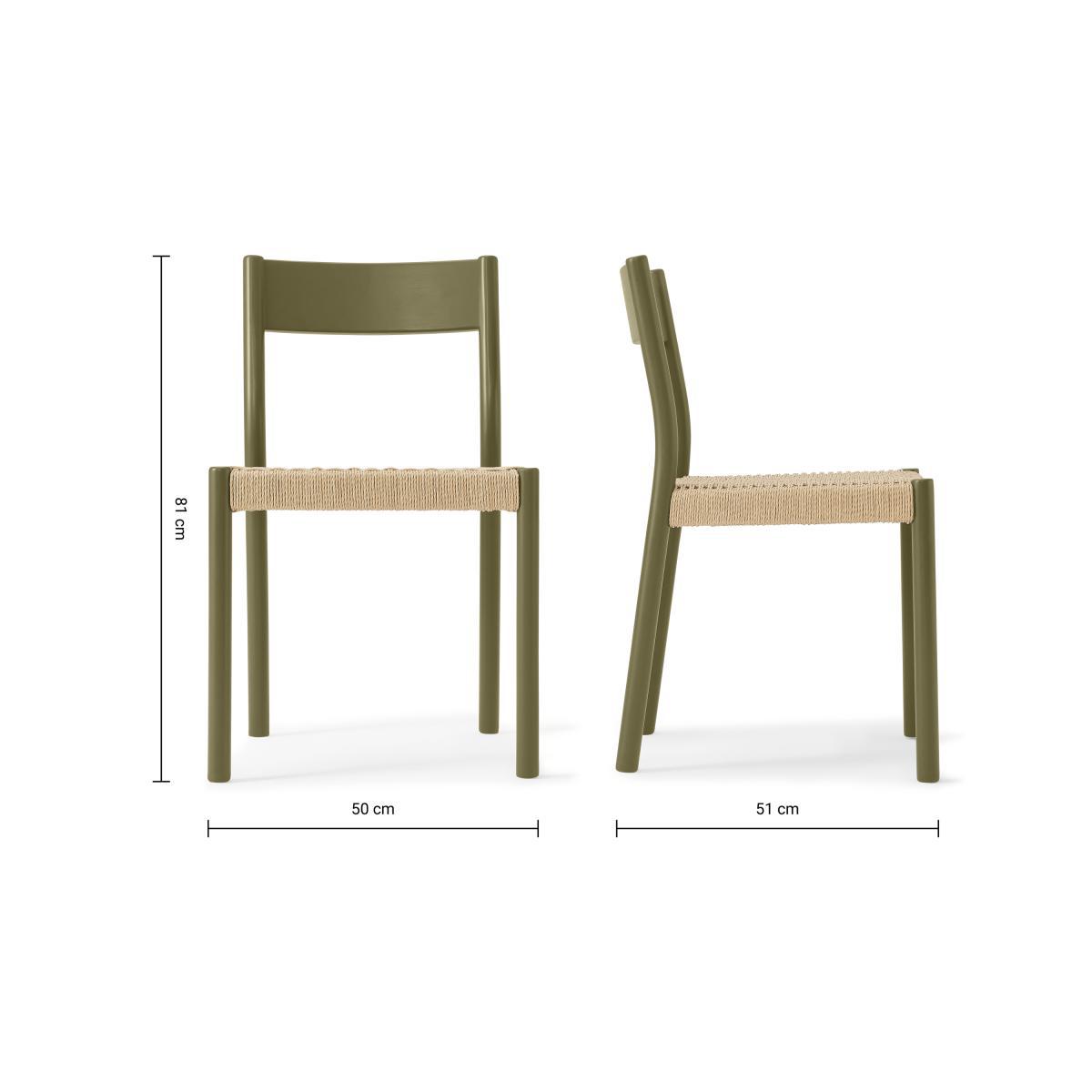 Rhye Set of 2 Dining Chairs, Khaki Green – image 7