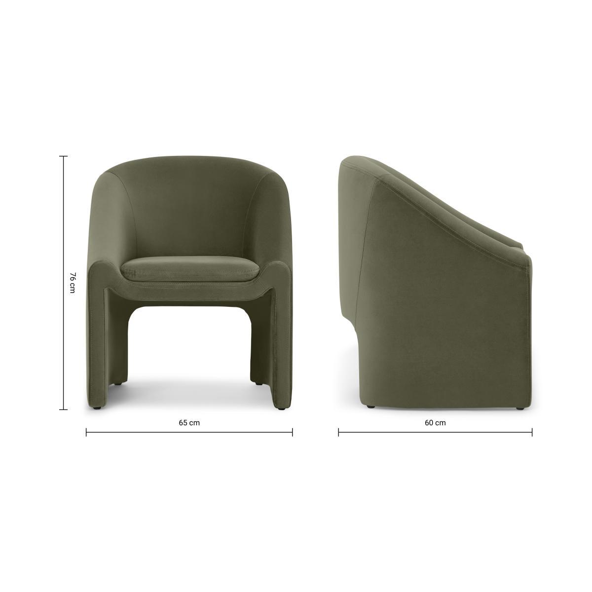 Shona Dining Chair, Pistachio Green Velvet – image 8