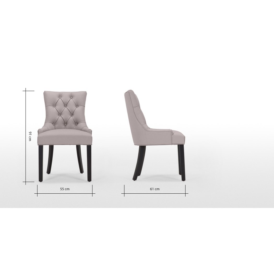 Flynn - Flynn Scoop Back Chair, Pewter Grey PU – image 6