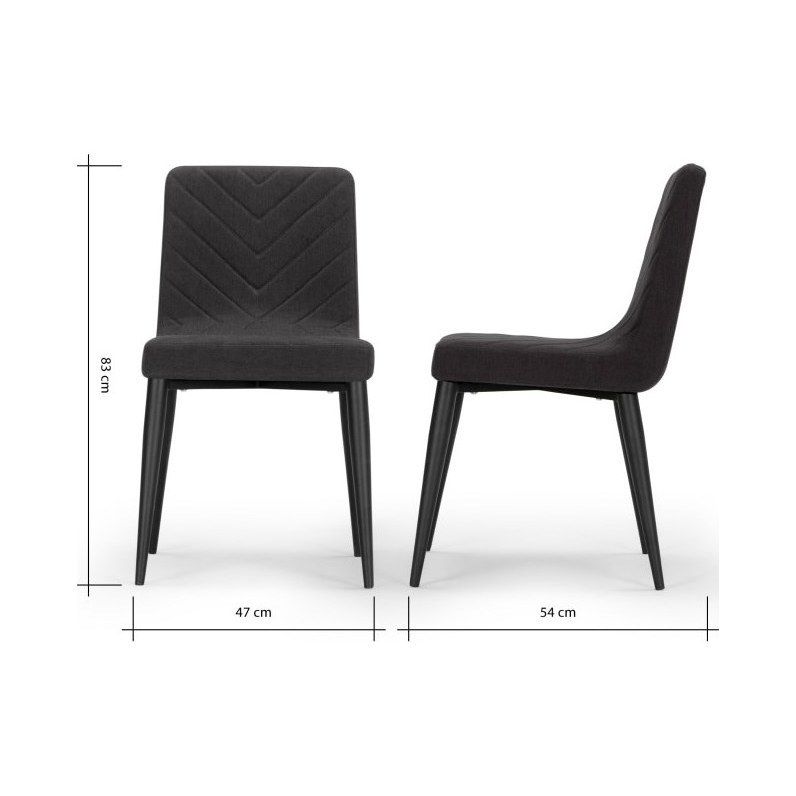 Lex - Set of 2 Lex Dining Chairs, Midnight Black – image 7
