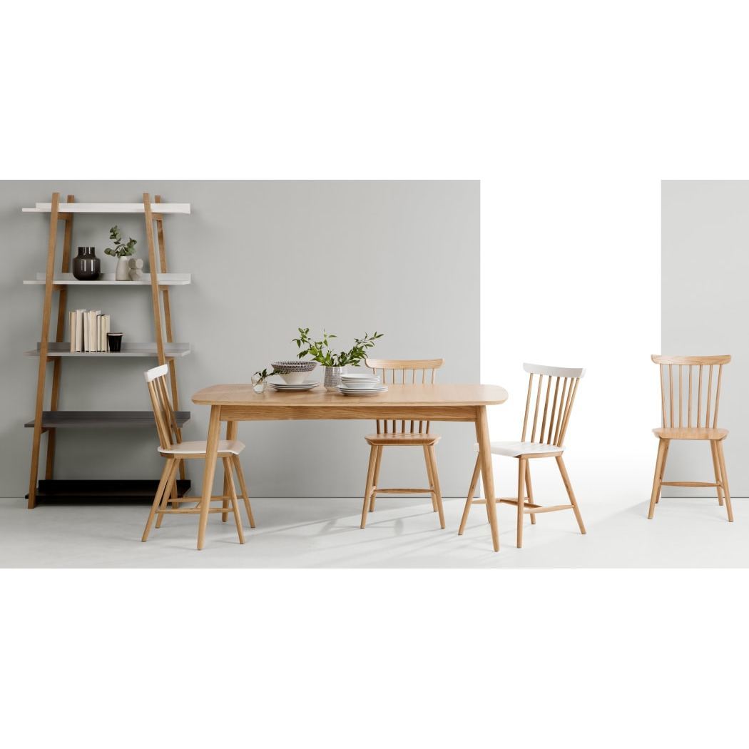 Deauville - Set of 2 Deauville Dining Chairs, Oak and White – image 3