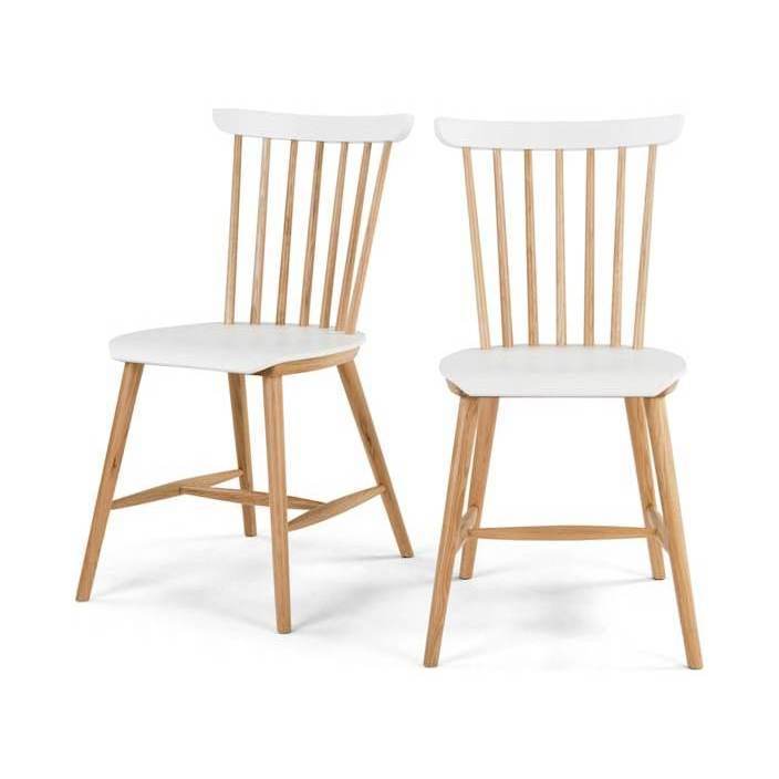 Deauville - Set of 2 Deauville Dining Chairs, Oak and White – image 1