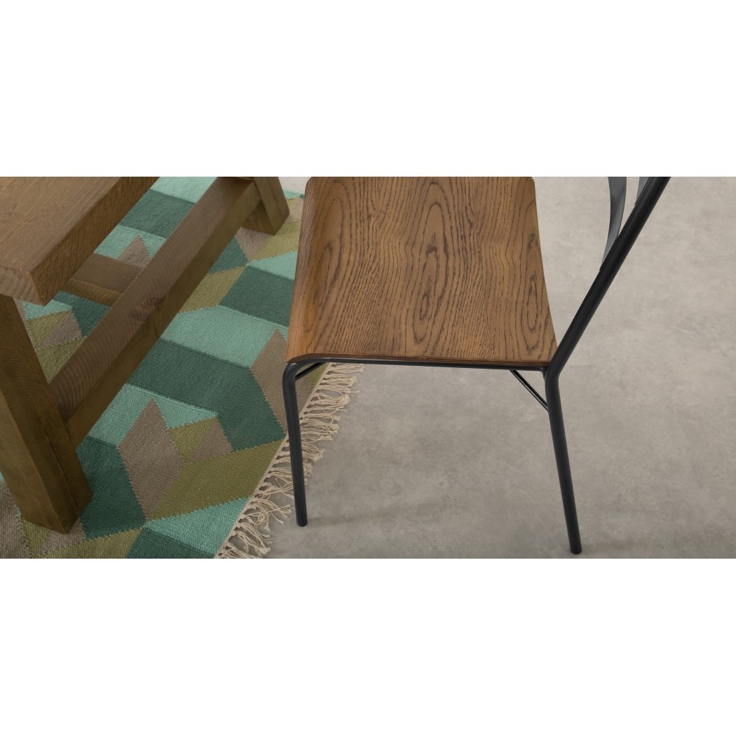 Wigbert - Set of 2 Wigbert Dining Chairs, Pine and Black – image 4
